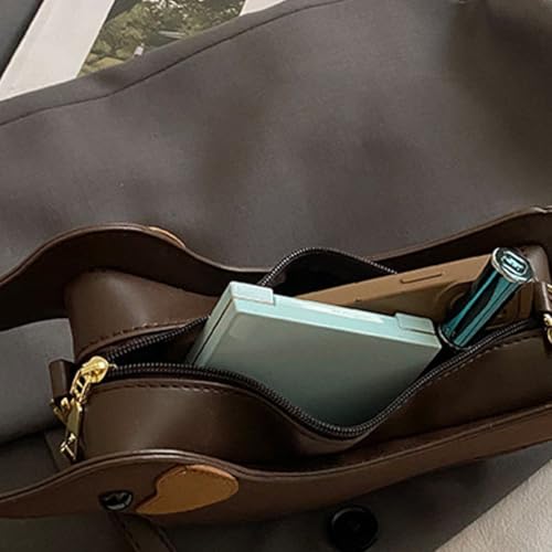 Sac teckel à main en cuir PU grand format décontracté - 8