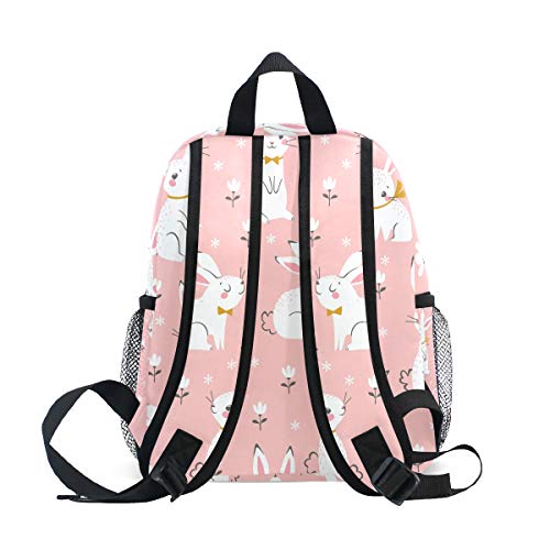 Toddler Kids Backpack Bunny Rabbit Pattern 12 Inch Preschool Backpack School Bag Mini Casual Daypack For Boy Girl #TOP5