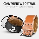 Suede Leather Weight Lifting Belt for Men & Women - 5mm Thick, 4” Wide Back Support, Double Pronged Buckle - Sweat-Resistant Gym Belt for Weightlifting, Powerlifting and Deadlifts - Carry Bag Included - Image 5