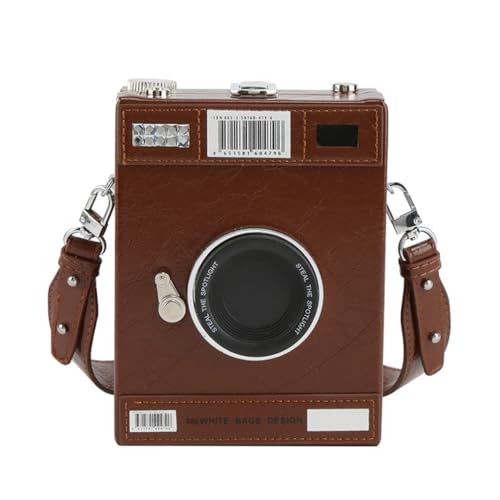 Women Bag Camera Shape Crossbody Bag PU Leather Shoulder Bag Shopping Bag Retro Messengers Bag for Everyday