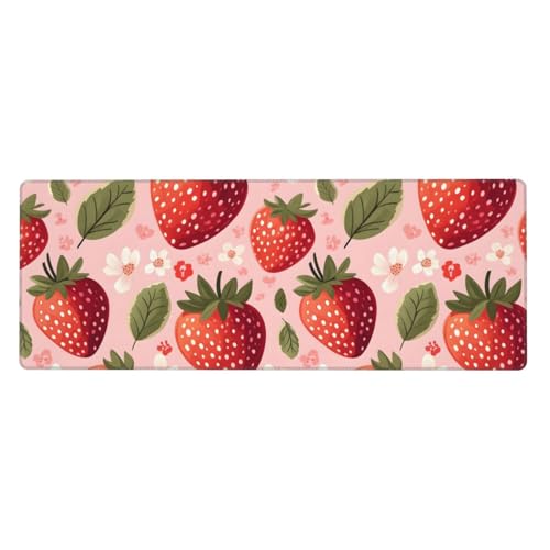 Grand tapis de souris de jeu fraises pour égayer votre bureau pc