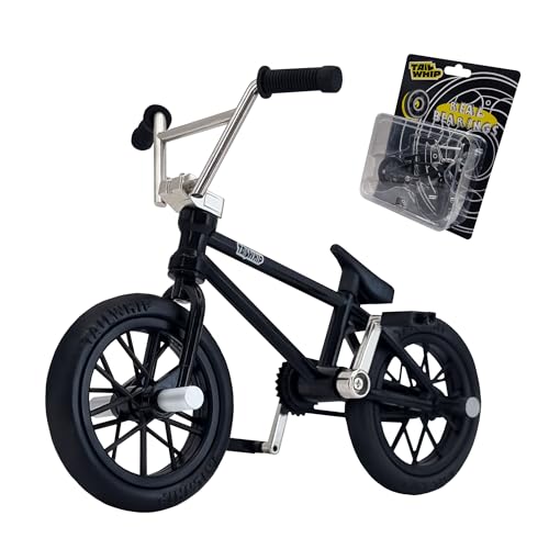 TAILWHIP Finger BMX, Mini Fahrrad Spielzeug mit echten Metall-Kugellagern (6X), Fingerbike aus Metalllegierung für Coole Tricks, ideal für Skatepark & kompatibel mit Finger-Skateboards, Black TAILWHIP Finger BMX, Mini Fahrrad Spielzeug mit echten Metall-Kugellagern (6X), Fingerbike aus Metalllegierung für Coole Tricks, ideal für Skatepark & kompatibel mit Finger-Skateboards, Black