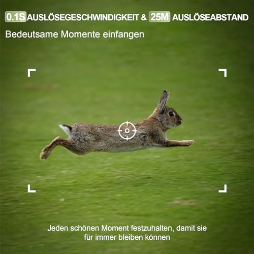 Lutranstra Wildkamera, 4K Video Wildtierkamera, 60MP Full HD WLAN mit Handyübertragung APP,...