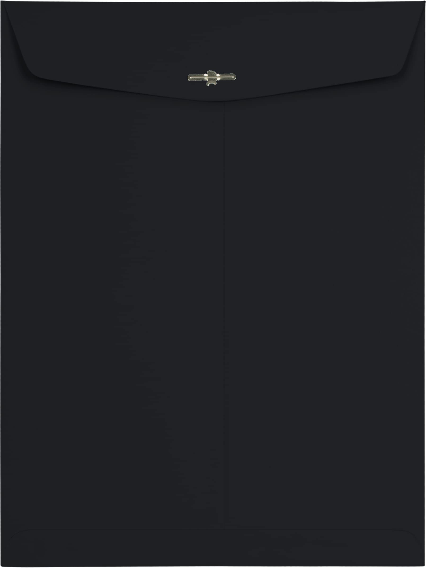 LUXPaper 9 x 12 Open End Envelopes | Clasp | Midnight Black | 80lb. Text | 100 Qty