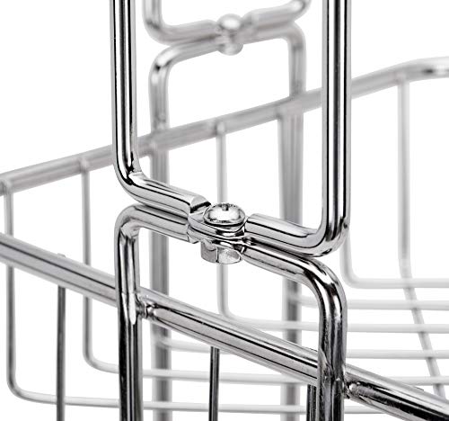 Toilettree Products Rust Proof Stainless Steel Shower Floor Caddy, 3 Tiers (Assembly Required - Screwdriver Included) (Collapsible) #TOP5