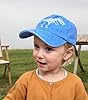 Hatwell Boys' Skull Dinosaur Hat, Embroidered Dino Washed Adjustable Baseball Cap for Kids Age 2-11, Blue #5