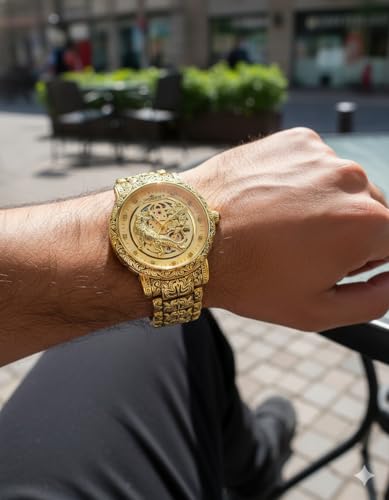 Generic Forest Luxury Gold-Tone Dial Men's Watch - Image 3