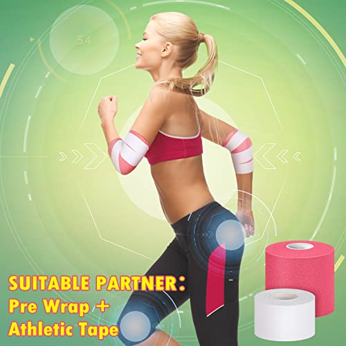 4 Pieces Foam Underwrap Athletic Foam Tape Sports Pre Wrap Kit Athletic Tape For Ankles Wrists Hands And Knees Climbing Boxing Football Trainers, 2.75 Inch X 89 Feet, 1.5 Inch X 33 Feet #TOP5