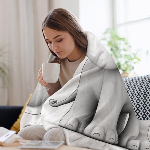 Couverture éléphant en flanelle douce et microfibre premium pour lit - 7