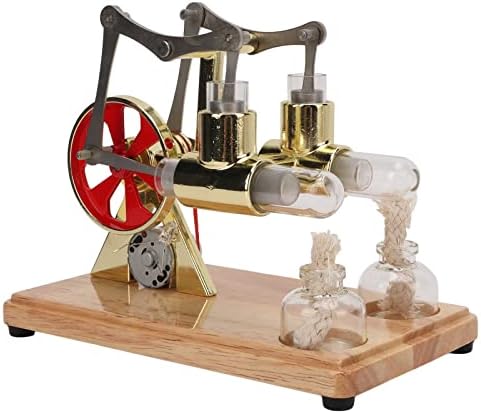 Mini Stirling Engine Model, Stirling Engine Motor Steam Heat Education Model Toy Kits Children Physics Science Education Toys DIY Home Teaching Toy, School Science Project