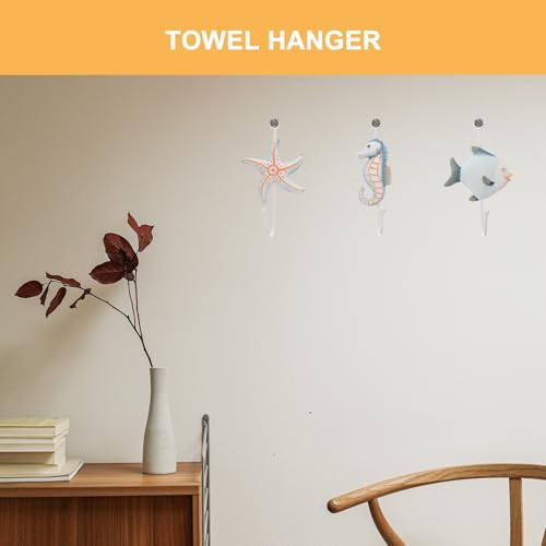 Ganchos de pared náuticos decorativos para ordenar llaves en el apartamento de verano 6