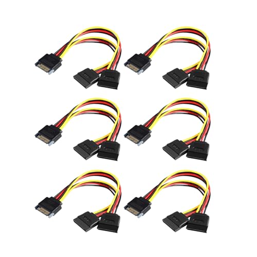 Cable Extensor de Alimentación SATA 15 Pin 6 Unidades