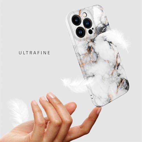 Coque iPhone 15 Pro marbre pailleté pour le quotidien et le bureau - 5