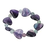 Juqrelith Pulsera de Piedra de Cristal, Brazalete Elástico Ajustable con Cuentas, Color Iridiscente - Diseño Elegante, Ajuste Cómodo, Regalo Ideal para Mujeres (A. Las habilidades de Ain)