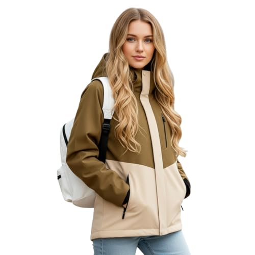 Image of Venzina Women's 3-in-1 Thermal Jacket I Windproof & Water-Resistant Graphene Heating Winter CoatFleece-Lined Jacket for Hiking, Camping, Skiing & Daily CommuteFashion-Forward Outdoor Wear