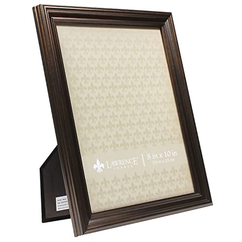 Image of Lawrence Frames 535580 Bronze 8x10 Classic Detailed Oil Rubbed Picture Frame