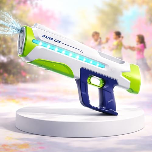 Image of Storio Rechargeable Electric Automatic Continuous Shooting High Pressure High Power Holi Pichkari Water Gun Toy for Kids - Auto Suction, 25-32Ft Range, Self-Filling