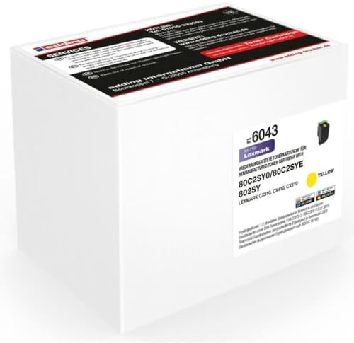 Cartouche de toner Edding EDD-6043 jaune compatible pour imprimante laser