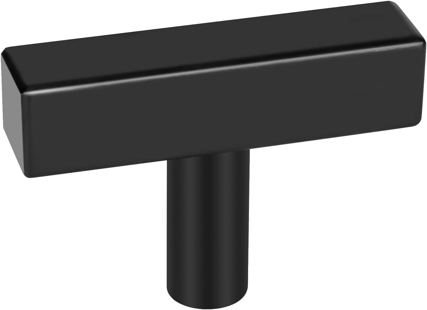 10 Pack Matte Black Cabinet Knobs Black Drawer Pulls Kitchen Cabinet Hardware LSJ22BK T Bar Square Knobs Modern Cupboard Door Handles Bathroom Handles 2 Inch Overall Length