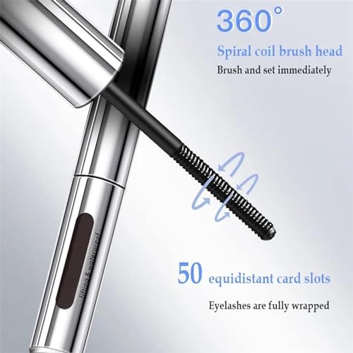 ASMAYSA Iron Brush Mascara, 3D Curling Eyelash Iron Strong Mascara, Washable Extra Slim Metal Bristleless Mascara, Doll Iron Brush Mascara, Metal Mascara, Waterproof, Long Lasting - Image 6