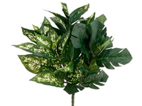 Amazon.com : 20" Dieffenbachia/Split Philodendron/Pothos Bush Plant x5 w/45  Lvs. (Pack of 12) : Artificial Plants : Home & Kitchen