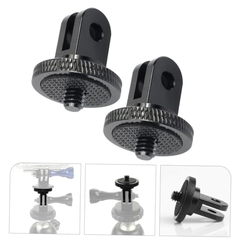 Adaptador de trípode de aleación negra resistente de 1/4 para grabaciones estables 6