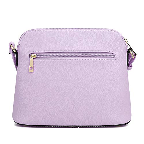 Image of SG SUGU Lunar Lightweight Medium Dome Crossbody Bag Shoulder Bag with Tassel | Zipper Pocket | Adjustable Strap