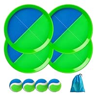 U&C Planet Jeu De Balle à Scratch – Set étanche De 4 Pagaies, 4 Balles + Sac De Rangement, Enfants 3-12 Ans