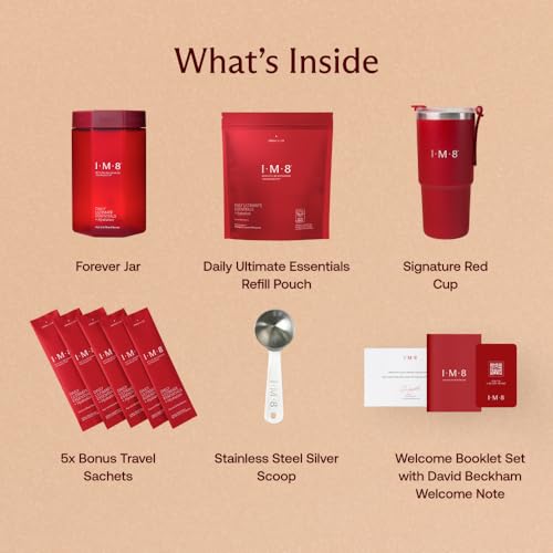 Image of IM8 Daily Ultimate Essentials All-in-One Multivitamin Supplement (Standard Starter Kit + 30 Travel Packs)