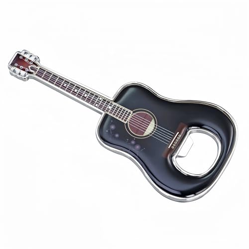 LanHong 1 Stück/Set Flaschenöffner Biergitarre geformt Flaschenöffner Gitarre Geschenk Küche Gadgets für Trinker Musikgitarre Liebhaber (Schwarz 2)