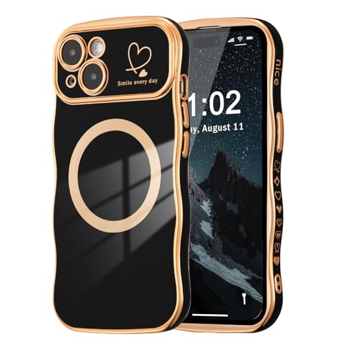 Coque magnétique iPhone 15 Plus noire ZTOFERA antichoc pour femmes