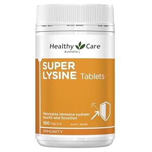 Healthy Care Super Lysine Cold Sore Relief Tablets - Reduce Symptoms of Cold Sores & Promotes Immune Function - Supports Skin Health - Premium Quality Dietary Supplement - 1000 mg - 100 Tablets