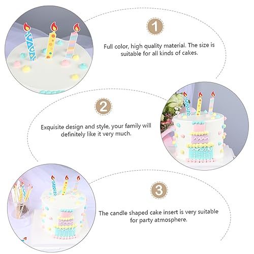 Cabilock 50 Unidades inserção de bolo decorações de bolo de aniversário topo de bolo de aniversário