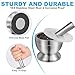 Pwkauka 18/8 (304) Stainless Steel Mortar and Pestle Set,Mortar and Pestle with Non-Slip Base for Spice Grinder, Herb Crusher, Pill Crusher, Pesto Maker for Kitchen, Easy to Clean