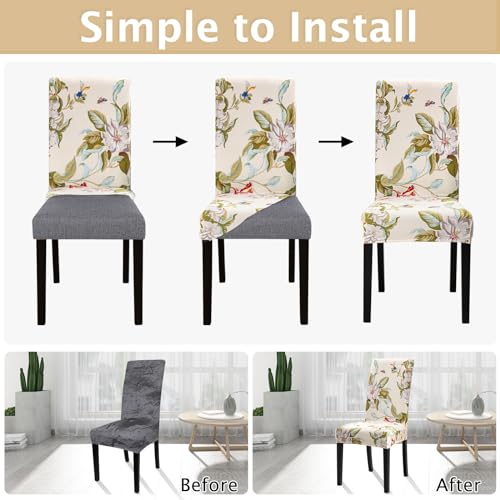 Searchi SERNEW2-4 Chair Covers Slipcovers Set Of 4 thumb #3