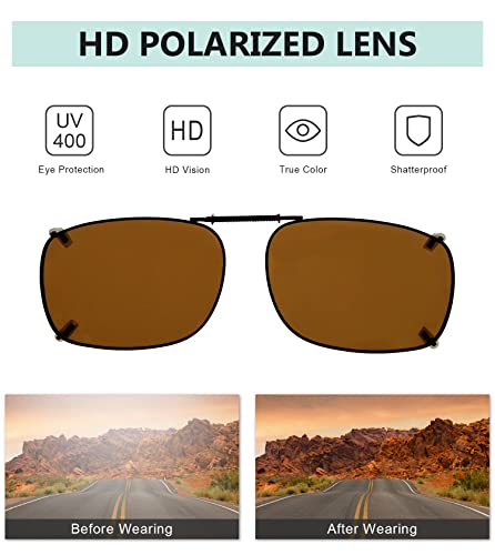 Image of Eyekepper Clip on Sunglasses Over Eyeglasses, 57 * 39MM