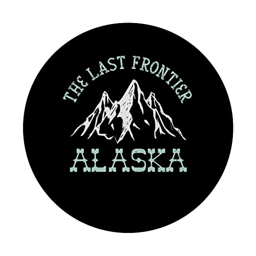 Alaska ' The Last Frontier' s Alaskan Mountain Country PopSockets Swappable PopGrip, Black - Image 3