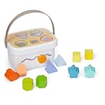 Amazon-Basics-Wooden-Shape-Sorter-and-Rainbow-Stacker-Classic-Toy-Set-Sorting-Play-For-Infants-Age-12M-Multicolor