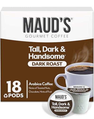 Maud's Dark Roast Coffee Pods, 18ct, Single Serve Pods –