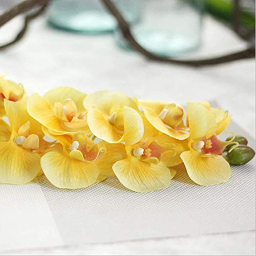 Fleur artificielle (orchidée à tige unique, jaune) Cover