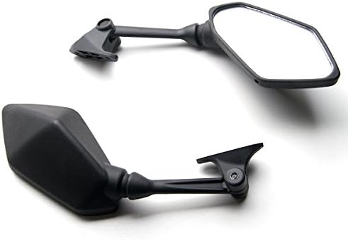 Krator Black OEM Style Racing Mirrors - Compatible with Kawasaki ZX6R / ZX600R / ZX636 Left & Right (2009-2012)