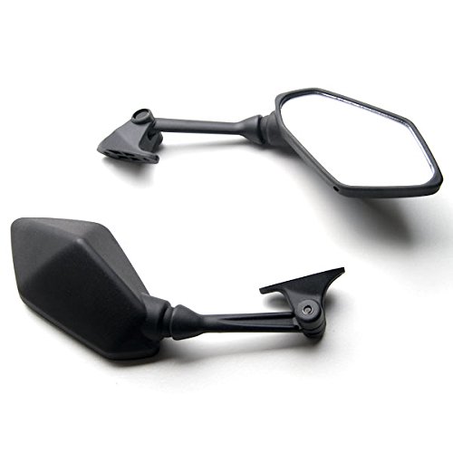 Krator Black OEM Style Racing Mirrors - Compatible with Kawasaki ZX6R / ZX600R / ZX636 Left & Right (2009-2012)