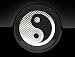 Telecommande Yin et Yang Autocollant pour couvercle de réservoir Cover, argent carbone