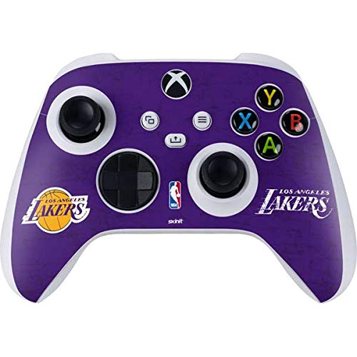 Skinit Decal Gaming Skin Compatible with Xbox Series S Controller - Officially Licensed NBA Los Angeles Lakers Purple Primary Logo Design