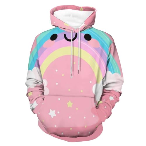Hoody Étoile Arc-en-Ciel pull chaud unisexe manche longue pour un confort thermique au quotidien