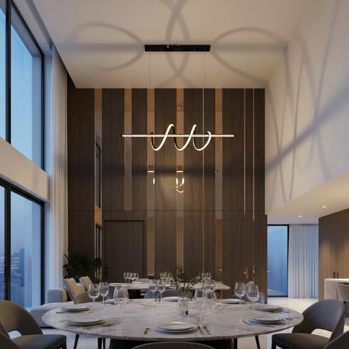 Image of Ceiling Hanging Light for Dining Area, Moden Hanging Lamp for Breakfast Table, Hanging Light for Home Decoration (CH57 BK)