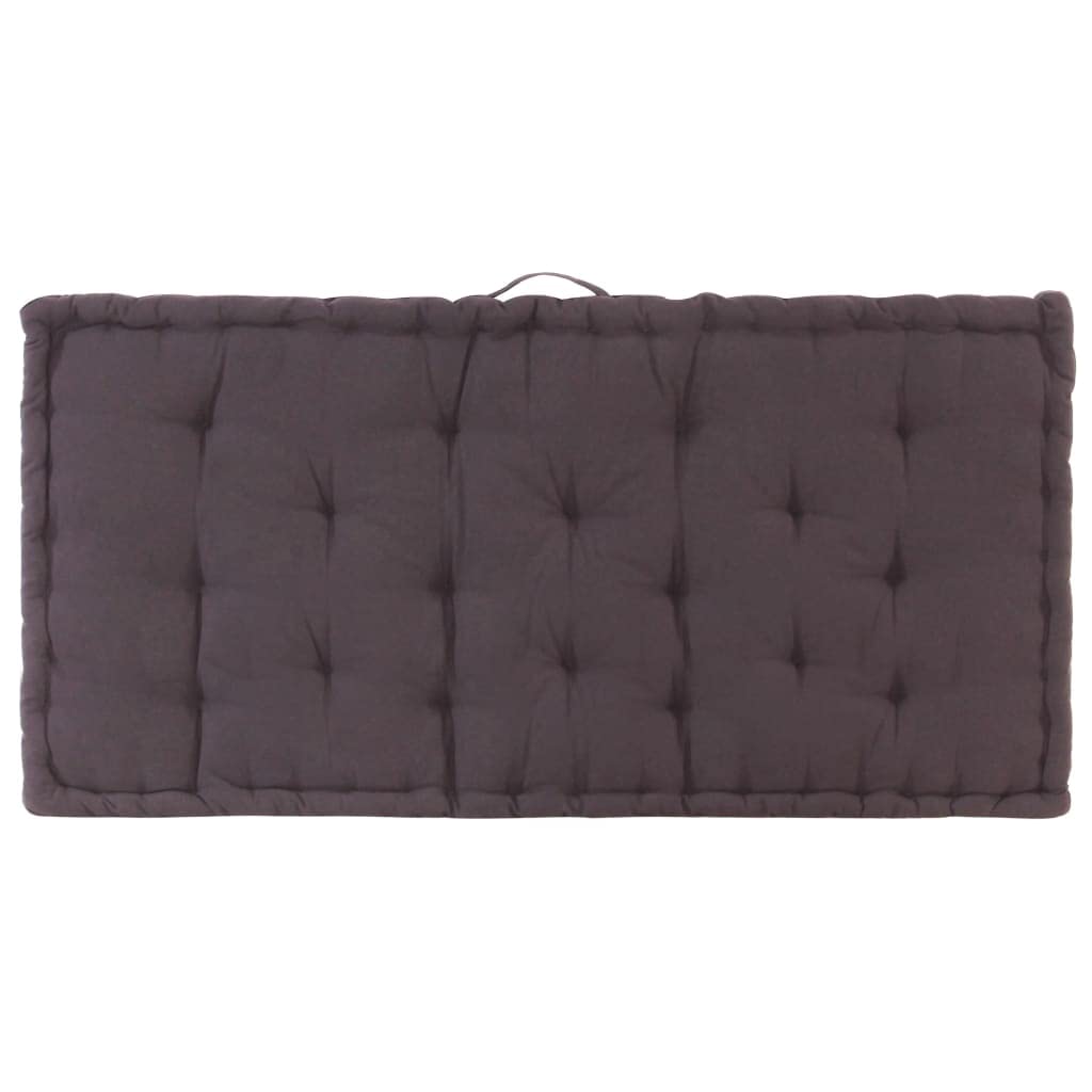 Cuscini da pavimento grandi Cuscino da meditazione quadrato Cuscini per Pallet e Pavimento 2 pz in Cotone Antracite Cuscini per sedie da interno/esterno