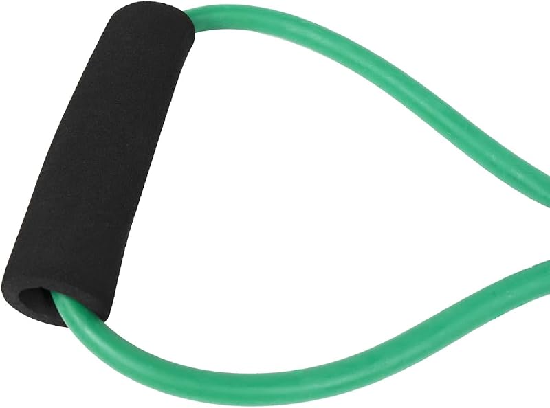 GladiatorFit Elasztikus Edzőgumi - Zöld Természetes Gumiból, Yoga és Pilates Gyakorlatokhoz, Kompakt, Hordozható Fitnesz Eszköz, 25x10x1 cm