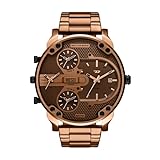 Diesel Men's Mr. Daddy Slim Three-Hand Date Brown Stainless Steel Watch (Model: DZ7493)