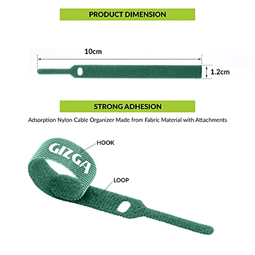 Aircase Gizga Essentials Cable Organiser, Cord Management System For Pc, Tv, Home Theater, Speaker & Cables, Wfh Accessories, Double Sided Hook & Loop Wire Organizer, 30